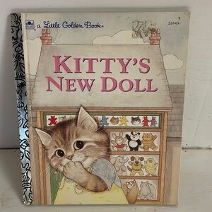 LIKE NEW Vintage 1984 A Little Golden Book 210-6 Kitty’s New Doll hardcover book